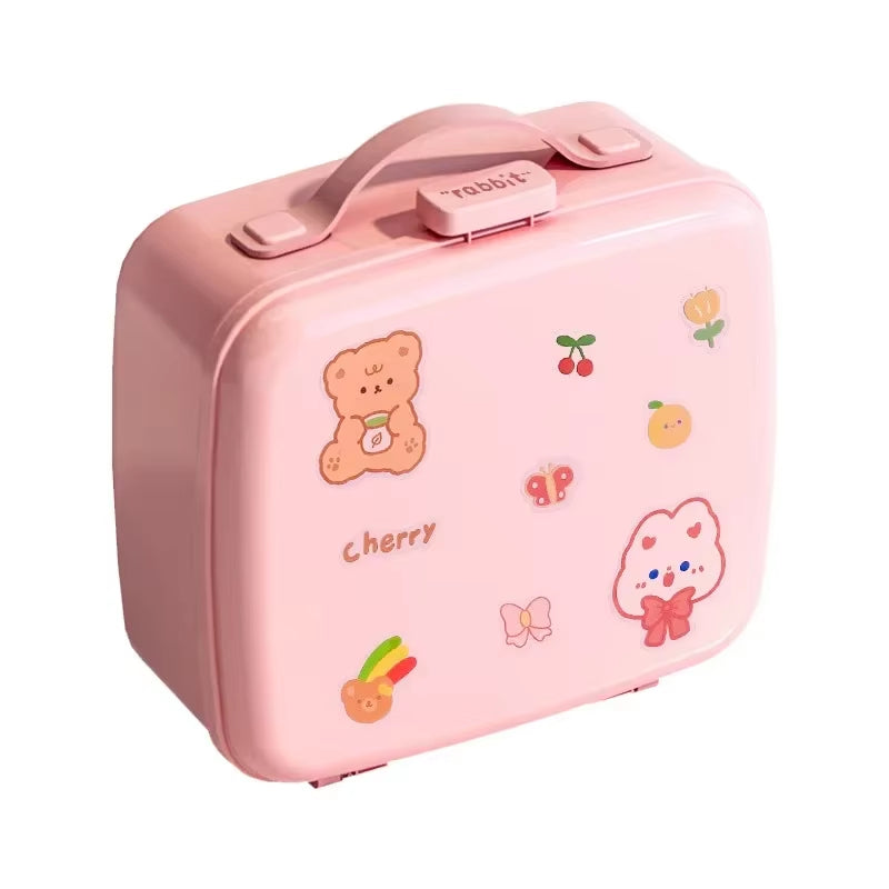 Pink Kids Toys Card Seal Organizer Board Game Tarot Three Kingdoms Poker Cards Protector Box Miniature Toys Container Storage
