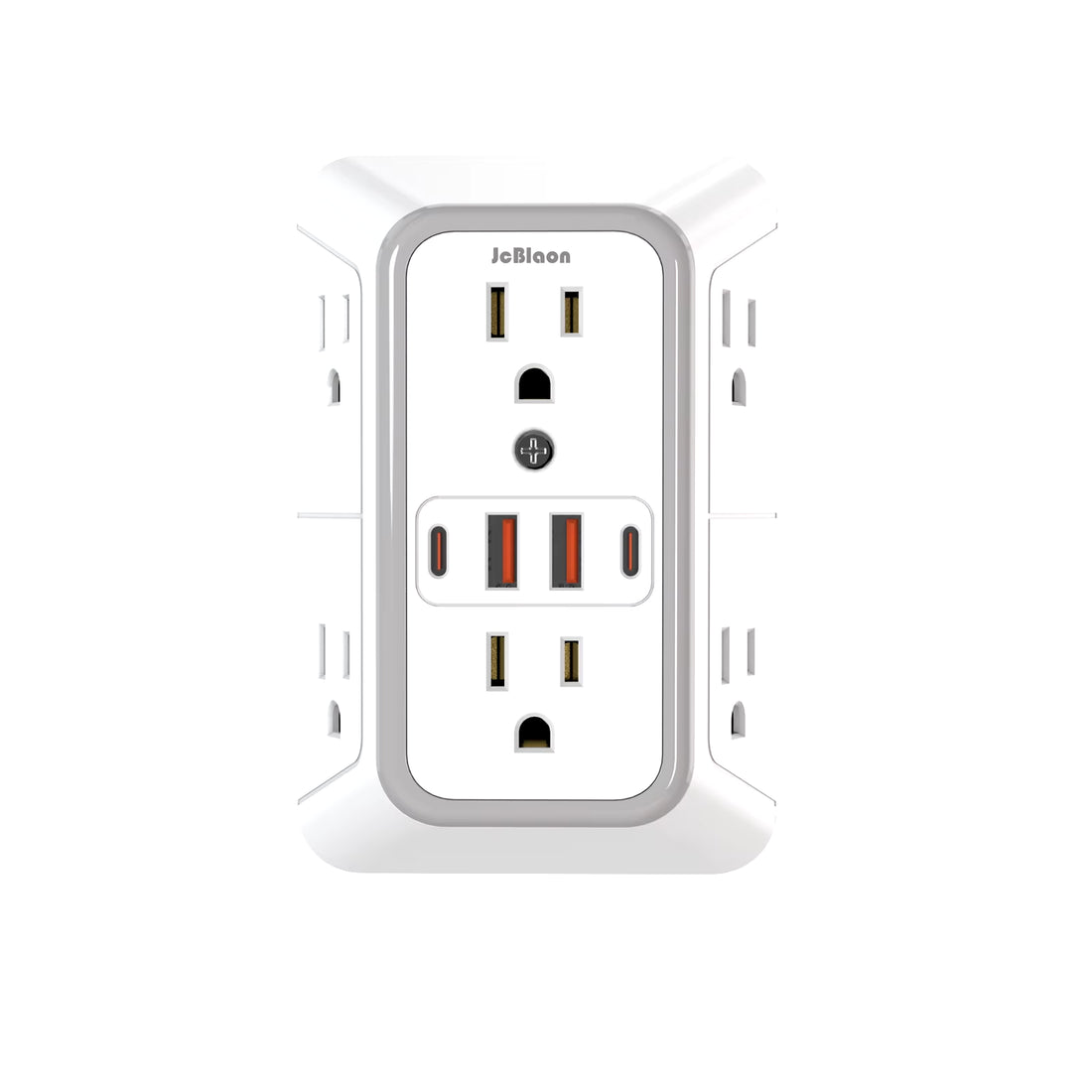 US Plug Power Strip with 6 AC Outlets 4 USB Port(2 Type C), Multi Socket Wall Socket Universal Network Filter Fast Charging