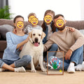 [Wooden Handprint Frame] 1 Wooden Family Handprint Photo Frame | Includes Colored Paint, Transparent Handprint Frame, Can Print 4 Handprints, Commemorative Ornaments