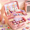 Pink Kids Toys Card Seal Organizer Board Game Tarot Three Kingdoms Poker Cards Protector Box Miniature Toys Container Storage