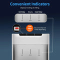 UV Self-Cleaning Water Cooler Dispenser for 3-5 Gallon Bottle Bottom Loading with 3 Temperature Settings Silver