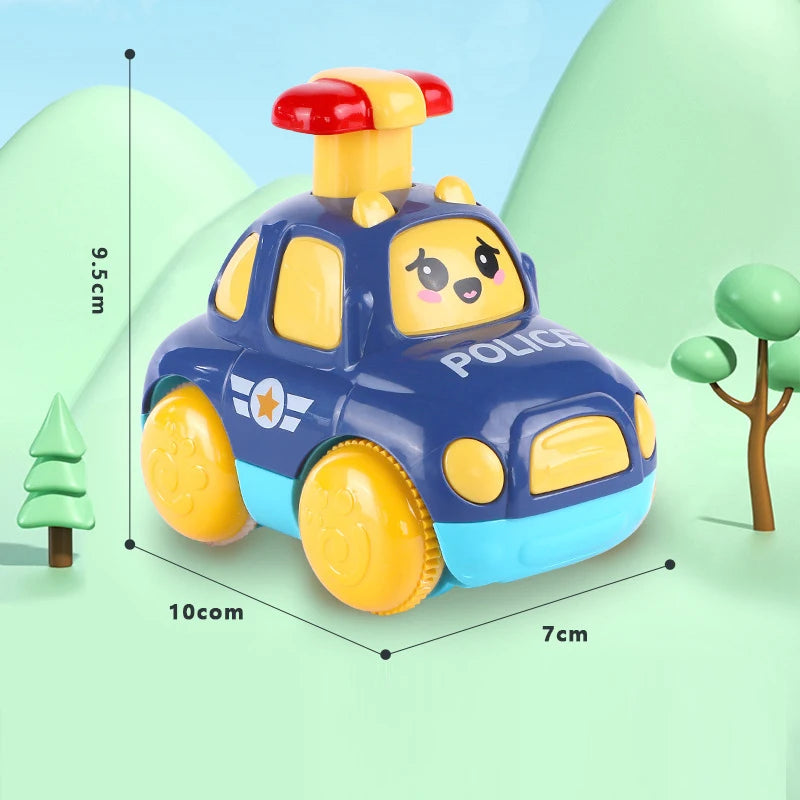 Kids Toys Cars Cartoon Press Inertia Car Toy Fire Engine Ambulance Cars Models Montessori Baby Toys for Boys Girls 1 to 3 Years