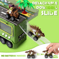 Dinosaur Truck Toys for Boys 3-6 Years, Dinosaur Truck Carrier -Tyrannosaurus Transport Car Carrier Truck with Lights, Music and Sounds, Dinosaur Play Sets for Boys Girls