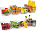 Refrigerator Organizer Bins, 8Pcs Clear Bins, Pantry Kitchen Organization and Storage, 12.5