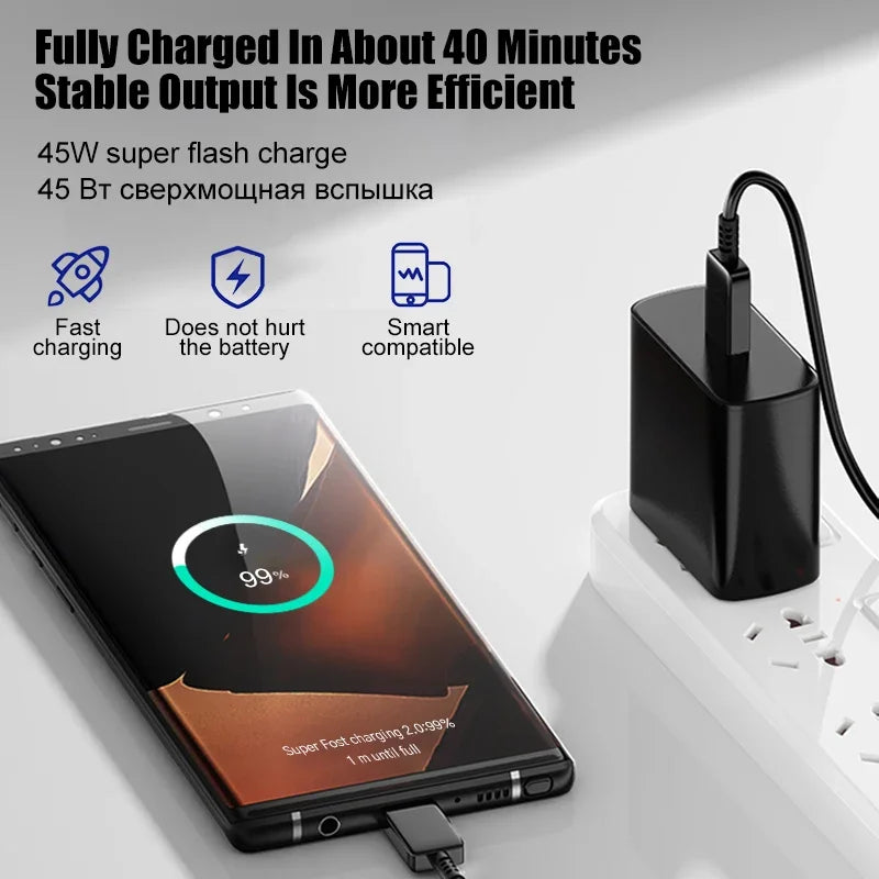 45W USB-C Mobile Phone Charger Plug Fast Charging Plug Mobile Phone Charger Adapter Suitable for Phone Tablet Fast Charging Plug
