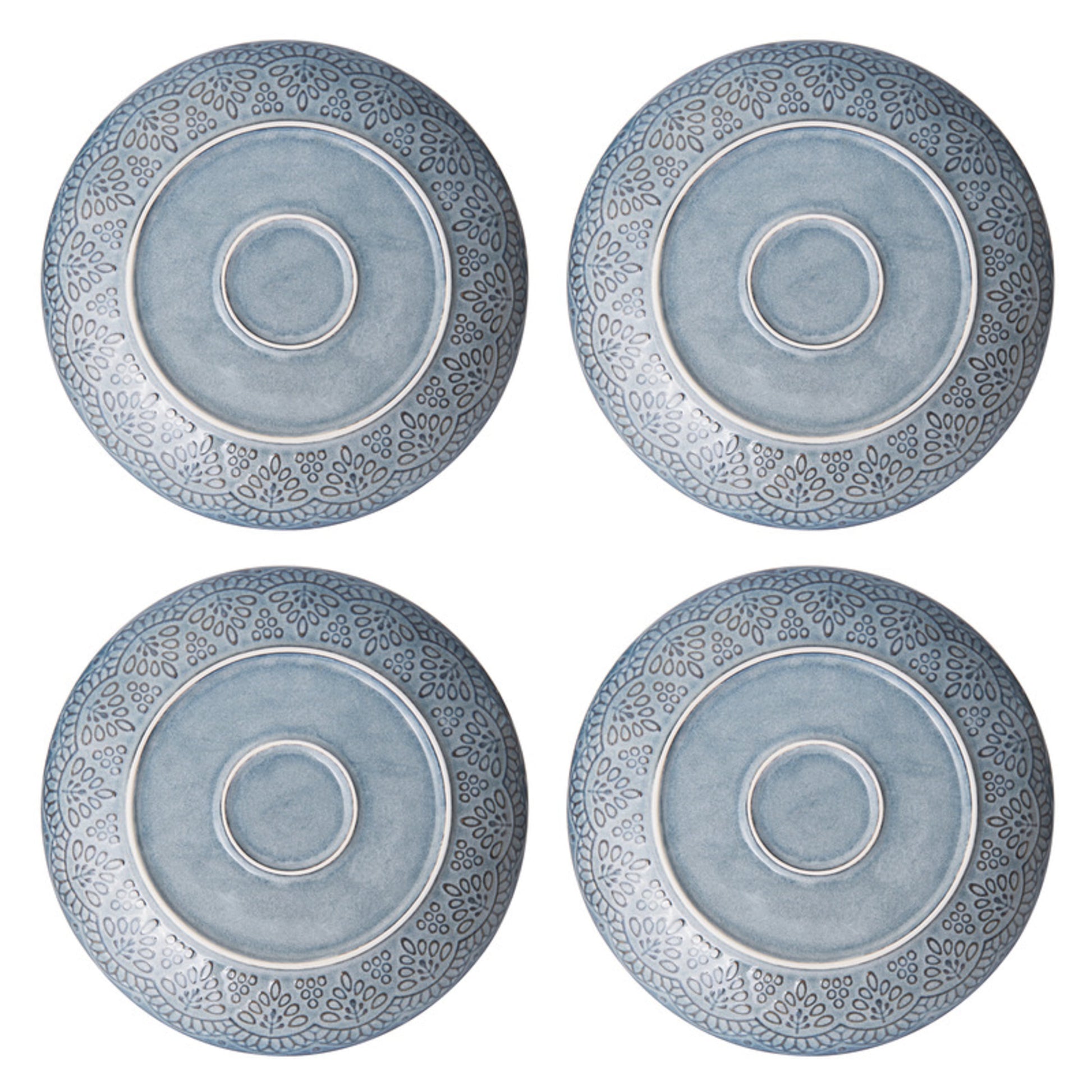 Gabriela Blue Stoneware 16-Piece Dinnerware Set