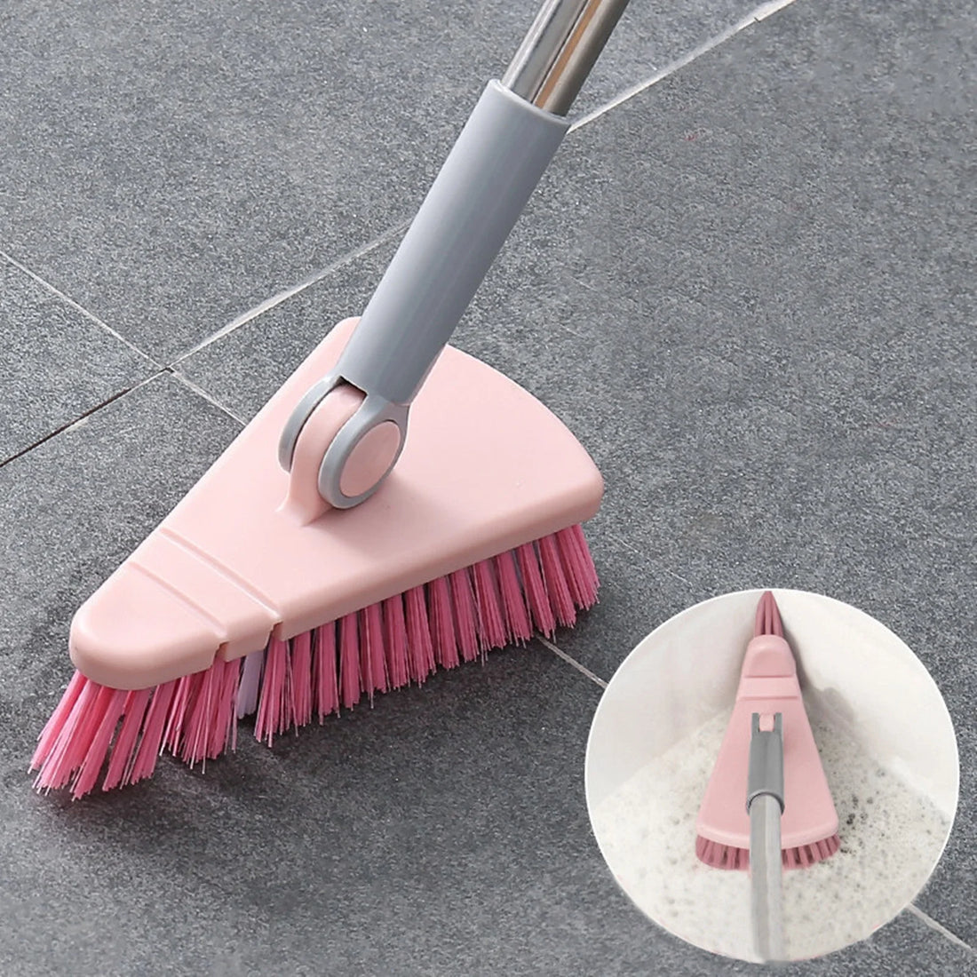 Up to 65% off  Tub Tile Cleaner Brush with Long Handle ,Shower Brush Cleaner Toolfor Bathroom Bathtub Toilet Floor Kitchen Baseboard Cleaner Cleaning Supplies on Clearance
