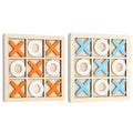 Board Game Toy Leisure Parent-Child Interaction Game Noughts and Crosses Game Wooden Board Puzzle Game Educational Toy