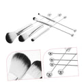 Makeup Brush Set Set Eyeshadow Blush Brush Travel for Women Daily Makeup Routine Comfortable Grip Metal Handle